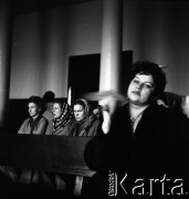 Lata 50. lub 60., Warszawa, Polska.
Rozprawa sądowa.
Fot. Irena Jarosińska, zbiory Ośrodka KARTA