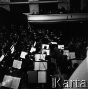 1958, Warszawa, Polska.
Koncert orkiestry Filharmonii Narodowej.
Fot. , zbiory Fundacji Ośrodka KARTA