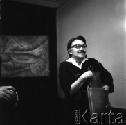 1956-1965, Warszawa, Polska.
Wernisaż w Galerii Krzywe Koło. 
Fot. Irena Jarosińska, zbiory Ośrodka KARTA