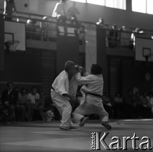 1978-1979, Warszawa, Polska.
Międzynarodowy Turniej Warszawski Judo w hali Akademii Wychowania Fizycznego.
Fot. Irena Jarosińska, zbiory Fundacji Ośrodka KARTA