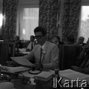 10.09.1974, Skierniewice, Polska.
XIX Międzynarodowy Kongres Ogrodniczy w Instytucie Sadownictwa, n/z A.Alpi.
Fot. Irena Jarosińska, zbiory Ośrodka KARTA