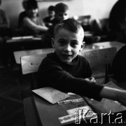 Lata 60., Warszawa, Polska.
Szkoła dla dzieci ze specjalnymi potrzebami edukacyjnymi (ówcześnie tzw. 