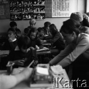 Lata 60., Warszawa, Polska.
Szkoła dla dzieci ze specjalnymi potrzebami edukacyjnymi (ówcześnie tzw. 