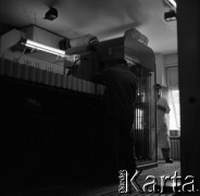 1959, Warszawa, Polska.
Archiwum Wytwórni Filmów Dokumentalnych (WFD) na ulicy Chełmskiej.
Fot. Irena Jarosińska, zbiory Fundacji Ośrodka KARTA