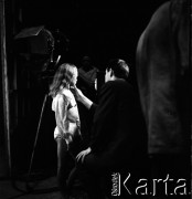 1961, Warszawa, Polska.
Casting do roli Wawrzka w filmie 