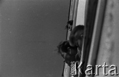 09.1959, Lądek Zdrój, woj. wrocławskie, Polska.
Plan zdjęciowy do filmu 