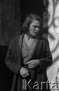 09.1959, Lądek Zdrój, woj. wrocławskie, Polska.
Aktorka Zofia Słaboszowska na planie zdjęciowym do filmu 