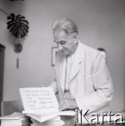 Lata 60., Warszawa, Polska.
Roman Kozłowski, paleontolog i geolog, profesor.
Fot. Irena Jarosińska, zbiory Ośrodka KARTA