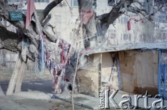 1992, Kabul, prowincja Kabul, Afganistan.
Dom na osiedlu. Ściany budynku wykonano z desek i kartonów.
Fot. Irena Jarosińska, zbiory Ośrodka KARTA