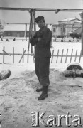 1955-1957, Workuta, Komi ASRR, ZSRR.
Eugeniusz Cydzik, żołnierz Armii Krajowej w okręgu grodzieńskim, więzień łagrów w latach 1945-1957, na terenie kopalni.
Fot. NN, udostępnił Eugeniusz Cydzik w ramach projektu 