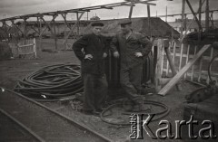 1955-1957, Workuta, Komi ASRR, ZSRR.
Łagiernicy pracujący w kopalni. 
Fot. Eugeniusz Cydzik, udostępnił Eugeniusz Cydzik w ramach projektu 