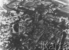 Po 1945, Zgorzelec (Gorlitz), Polska.
Panorama miasta z lotu ptaka.
Fot. NN, z dziennika dr Franciszka Scholza, udostępniła Elżbieta Buława.
