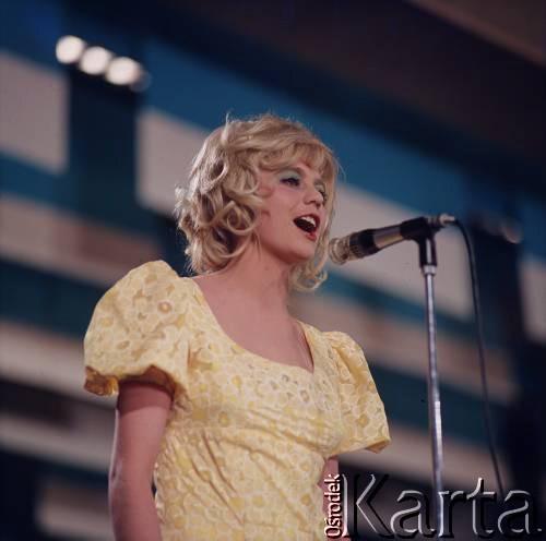 Czerwiec 1972, Zielona Góra, Polska.
Występ Ludmiły Zamojskiej - laureatki VIII Festiwalu Piosenki Radzieckiej.
Fot. Romuald Broniarek, zbiory Ośrodka KARTA.