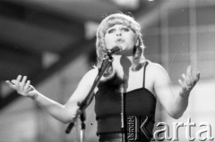 Czerwiec 1980, Zielona Góra, Polska.
Występ podczas XVI Festiwalu Piosenki Radzieckiej.
Fot. Romuald Broniarek, zbiory Ośrodka KARTA