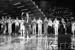 1986, Zielona Góra, Polska.
Uczestnicy XXII Festiwalu Piosenki Radzieckiej.
Fot. Romuald Broniarek, zbiory Ośrodka KARTA