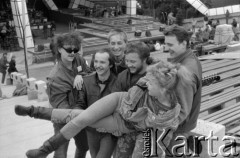 1987, Zielona Góra, Polska.
XXIII Festiwal Piosenki Radzieckiej. Zespół muzyczny. 
Fot. Romuald Broniarek, zbiory Ośrodka KARTA
