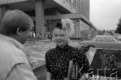 1988, Witebsk, Białoruska Socjalistyczna Republika Radziecka.
Maryla Rodowicz na I Wszechzwiązkowym Festiwalu Polskiej Piosenki.
Fot. Romuald Broniarek, zbiory Ośrodka KARTA