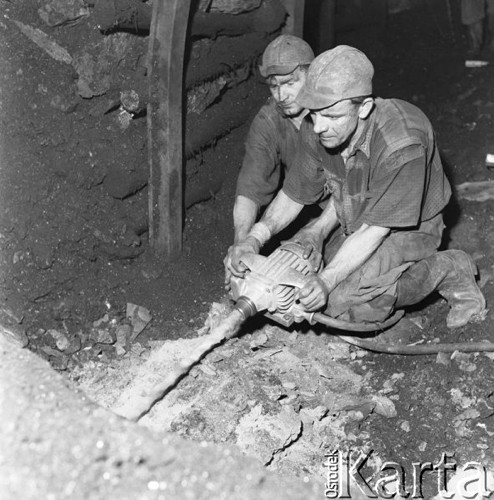 Kwiecień 1958, Wojkowice Komorne, woj. Katowice, Polska.
Kopalnia Węgla Kamiennego 