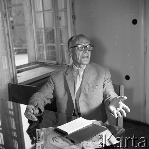 Lipiec 1961, Warszawa, Polska.
Konstanty Paustowski, rosyjski pisarz, z wizytą w Polsce.
Fot. Romuald Broniarek/KARTA