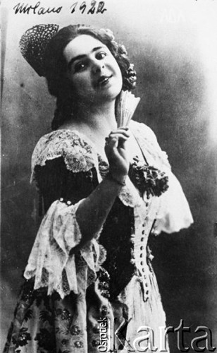 1922, Mediolan, Włochy
Polska. śpiewaczka operowa Ada Sari, portret.
Fot. Romuald Broniarek/KARTA 

