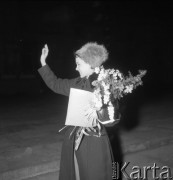 Styczeń 1962, Warszawa, Polska.
Radziecka aktorka Nina Drobyszewa, odtwórczyni głównej roli w filmie Grigorija Czuchraja 