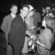 Styczeń 1962, Warszawa, Polska.
Radziecka ktorka Nina Drobyszewa na spotkaniu z publicznością po premierze filmu 