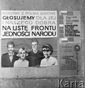 1965, Warszawa, Polska.
Plakat wyborczy: 