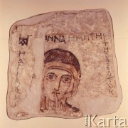 Październik 1967, Warszawa, Polska.
Św. Anna - fresk z Faras w zbiorach Muzeum Narodowego.
Fot. Romuald Broniarek/KARTA