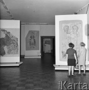 Październik 1967, Warszawa, Polska.
Wystawa fresków z Faras w Muzeum Narodowym.
Fot. Romuald Broniarek/KARTA