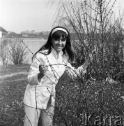 Kwiecień 1968, Warszawa, Polska.
Piosenkarka Helena Majdaniec.
Fot. Romuald Broniarek/KARTA
