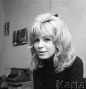 1968, Warszawa, Polska.
Aktorka filmowa i teatralna Irena Karel.
Fot. Romuald Broniarek/KARTA