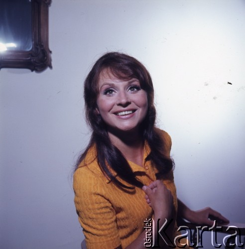 1971, Polska.
Aktorka Joanna Jędryka.
Fot. Romuald Broniarek, zbiory Ośrodka KARTA