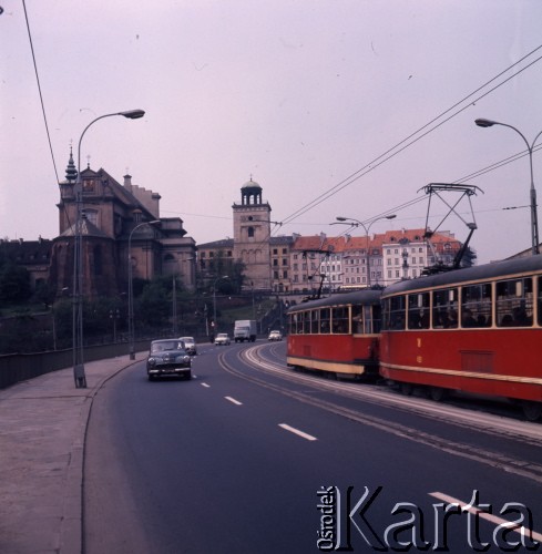 1971, Warszawa, Polska.
Trasa W-Z. W tle Plac Zamkowy.
Fot. Romuald Broniarek, zbiory Ośrodka KARTA