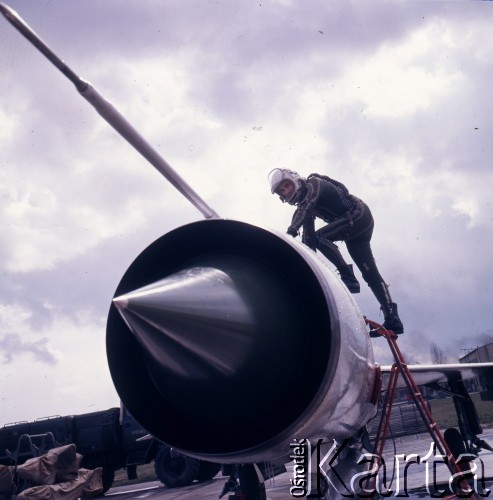 1973, Poznań, Polska.
62 Pułk Lotnictwa Myśliwskiego im. Powstańców Wielkopolskich.
Fot. Romuald Broniarek, zbiory Ośrodka KARTA