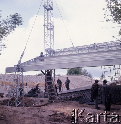 1973, Zielona Góra, Polska.
Budowa amfiteatru.
Fot. Romuald Broniarek, zbiory Ośrodka KARTA
