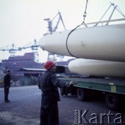 1973, Gdańsk, Polska.
Stocznia Gdańska im. Lenina.
Fot. Romuald Broniarek, zbiory Ośrodka KARTA