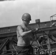 1973, Gdańsk, Polska.
Stocznia Gdańska im. Lenina.
Fot. Romuald Broniarek, zbiory Ośrodka KARTA