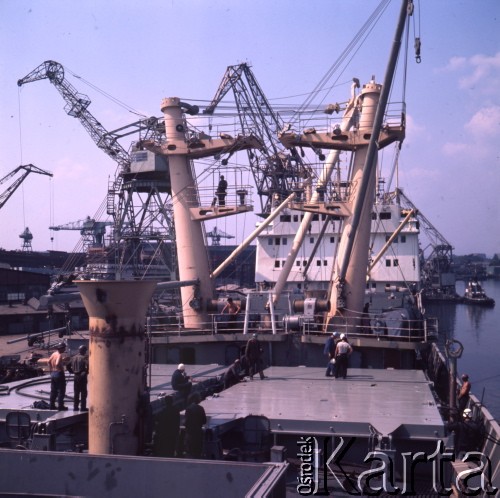 1973, Gdańsk, Polska.
Stocznia Gdańska im. Lenina.
Fot. Romuald Broniarek, zbiory Ośrodka KARTA