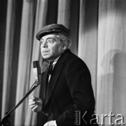 1975, brak miejsca.
Arkady Rajkin - satyryk radziecki.
Fot. Romuald Broniarek, zbiory Ośrodka KARTA