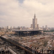 1975, Warszawa, Polska.
Budowa Dworca Centralnego. W tle Pałac Kultury i Nauki.
Fot. Romuald Broniarek, zbiory Ośrodka KARTA