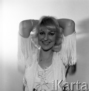 1979, Polska.
Piosenkarka Urszula Sipińska.
Fot. Romuald Broniarek, zbiory Ośrodka KARTA