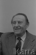 1984, Polska.
Kazimierz Olszewski - ambasador PRL w ZSRR w latach w latach 1978–1982.
Fot. Romuald Broniarek, zbiory Ośrodka KARTA