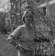 1985, Polska.
Aktorka Ewa Szykulska.
Fot. Romuald Broniarek, zbiory Ośrodka KARTA