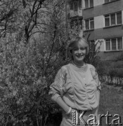 1985, Polska.
Aktorka Ewa Szykulska.
Fot. Romuald Broniarek, zbiory Ośrodka KARTA