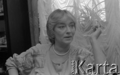 1985, Polska.
Aktorka Ewa Szykulska.
Fot. Romuald Broniarek, zbiory Ośrodka KARTA