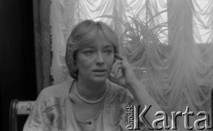 1985, Polska.
Aktorka Ewa Szykulska.
Fot. Romuald Broniarek, zbiory Ośrodka KARTA