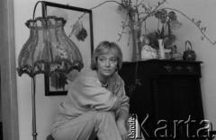 1985, Polska.
Aktorka Ewa Szykulska.
Fot. Romuald Broniarek, zbiory Ośrodka KARTA