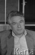 1987, warszawa, Polska.
Czingiz Ajtmatow - rosyjski i kirgiski pisarz.
Fot. Romuald Broniarek, zbiory Ośrodka KARTA