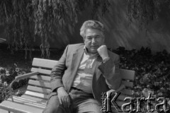 1987, warszawa, Polska.
Czingiz Ajtmatow - rosyjski i kirgiski pisarz.
Fot. Romuald Broniarek, zbiory Ośrodka KARTA