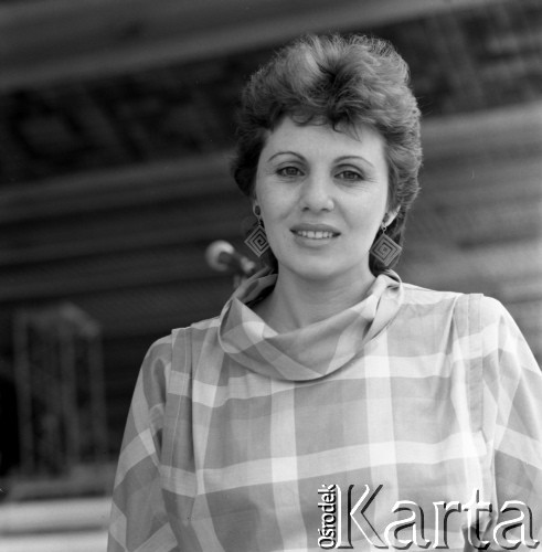 Czerwiec 1985, Zielona Góra, Polska.
Uczestniczka XXI Festiwalu Piosenki Radzieckiej.
Fot. Romuald Broniarek, zbiory Ośrodka KARTA